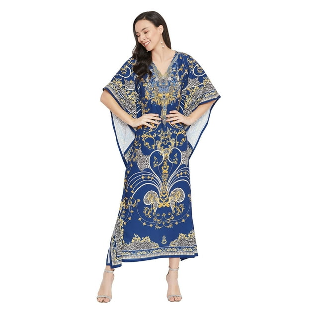Caftans Longs pour Femmes Grande Taille Robe Caftan Robe de Soirée Fête Été Plage Robe d'Été Manches Kimono Longues Robes Décontractées en Ligne