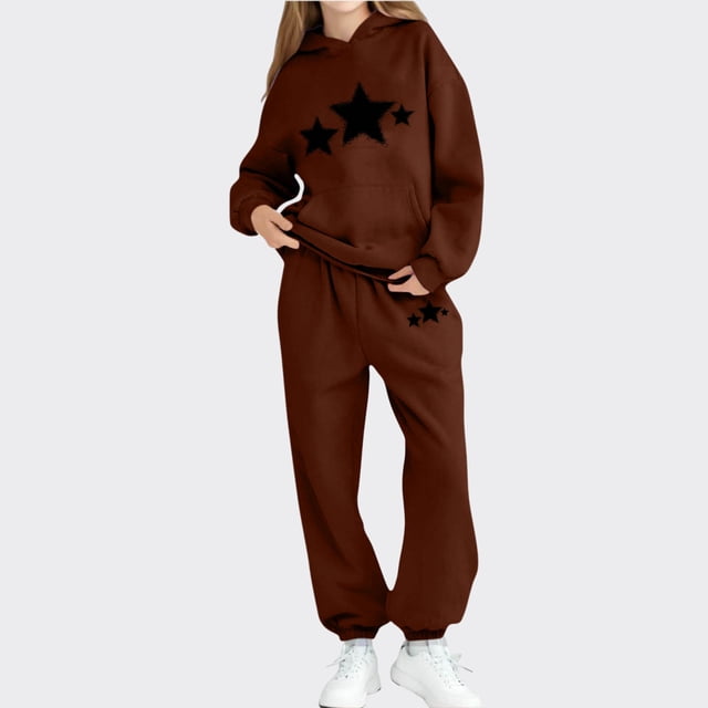Cowsor Little Girls Outfits 2 Piece Toddler Long Sleeve Sweatshirt Leggings Pants Clothing Set