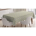 thumbnail image 1 of Geometric Tablecloth, Repetitive Simplistic Abstract Rhomb Check Pattern in Bicolour Design, Rectangle Satin Table Cover for Dining Room and Kitchen, 60" X 84", Dimgray Khaki White, by Ambesonne, 1 of 2