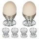 thumbnail image 3 of 6 x Egg Cups Brushed Steel Wire Spiral Spring, 3 of 5