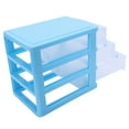 thumbnail image 6 of Mini translucent Drawer type plastic Storage Box（Blue 3 Layers）, 6 of 8