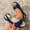 Blue, variant on Elegant Women Peep Toe Flat Sandals Summer Solid Color Bow Accent Lightweight Slip on Casual Outdoor Dress Shoes Yellow 9.5(43)