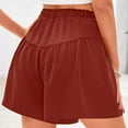 thumbnail image 2 of Women's Shorts Stretchy Loose Pleated Linen Wide Leg Spring/Summer Loose High Waisted Short S-3XL, 2 of 5