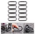 thumbnail image 2 of 10Pcs Oval Type Buckles Mini Bag Used Buckles Kettle Hanging Buckles for Camping (Black), 2 of 4
