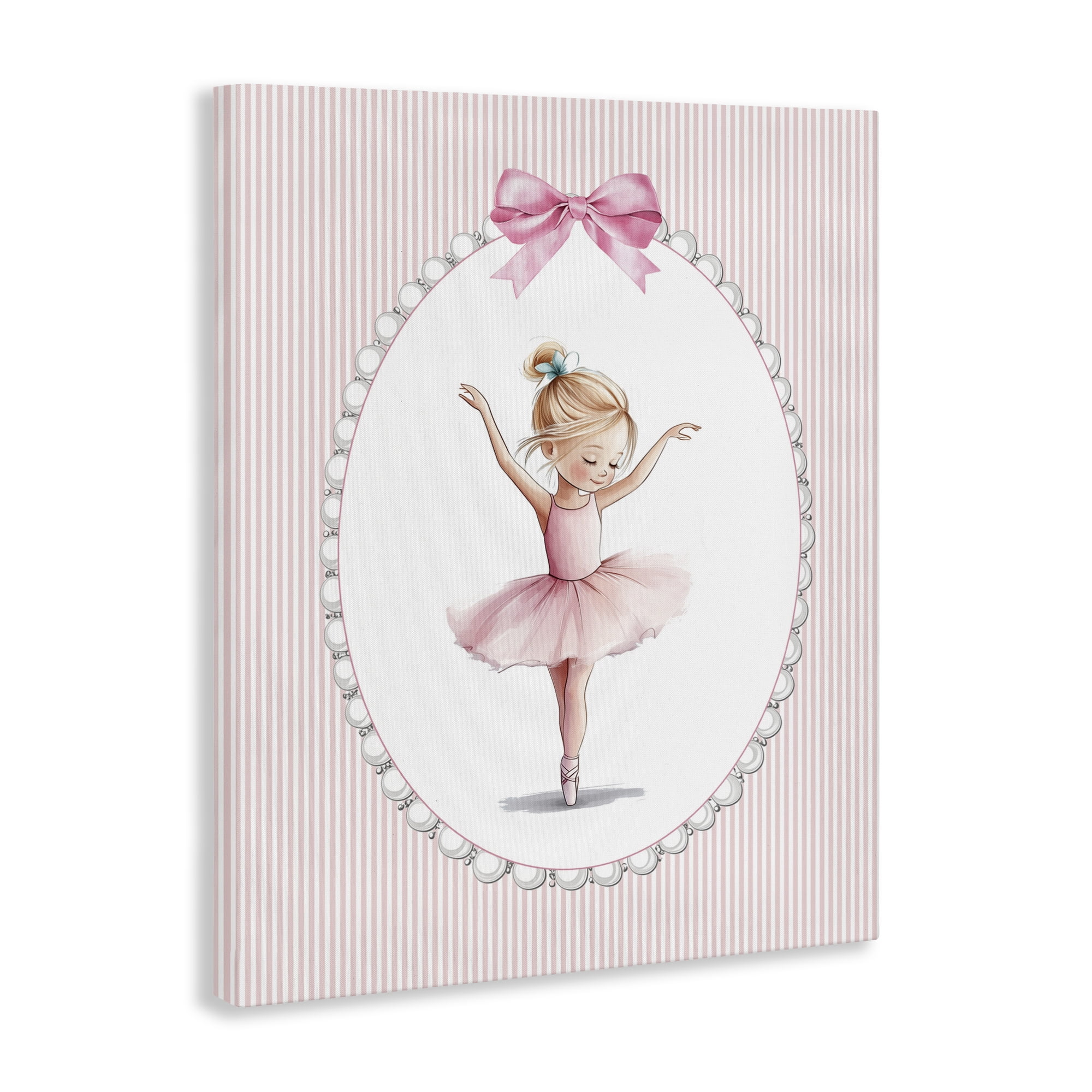 Stupell Industries Dance Pink Ballerina Canvas Wall Art, design by Christine Simpson Art