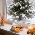 thumbnail image 1 of BAOPAI 2Pcs Christmas Tree Shaped Snack Tray With 3 Compartments Shatterproof 10x7.2x1.18in For Organizing Fruits Candy Holiday Decor Home Use Durables And Easy Clean, 1 of 6
