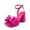 HOT PINK-SATIN, variant on Women’s Platform Chunky Heels – Bowknot Accent Square Toe Dress Sandals for Weddings, Bridal, and Parties