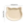 thumbnail image 3 of Cat Face Shaped Pet Food Bowl with Non-Slip Base, Shallow Rim Plastic Dish for Wet Dry Treats Kibble, Cute Design for Mealtime, 3 of 6