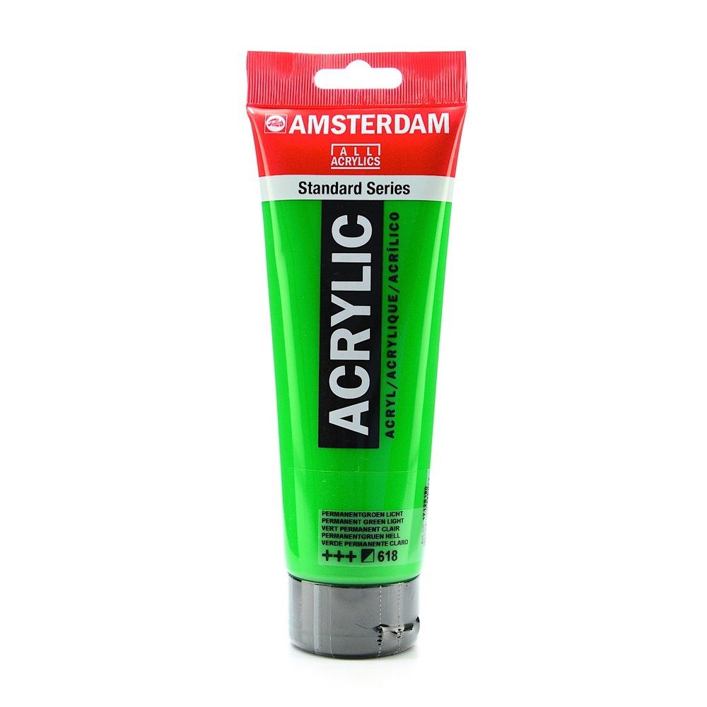 Standard Series Acrylic Paint permanent green light, 250 ml (pack of 2