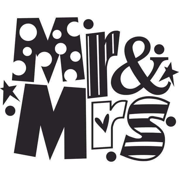 Mr And Mrs Stripes Polka Pattern Customized Wall Decal Custom Vinyl Wall Art Personalized Name Baby