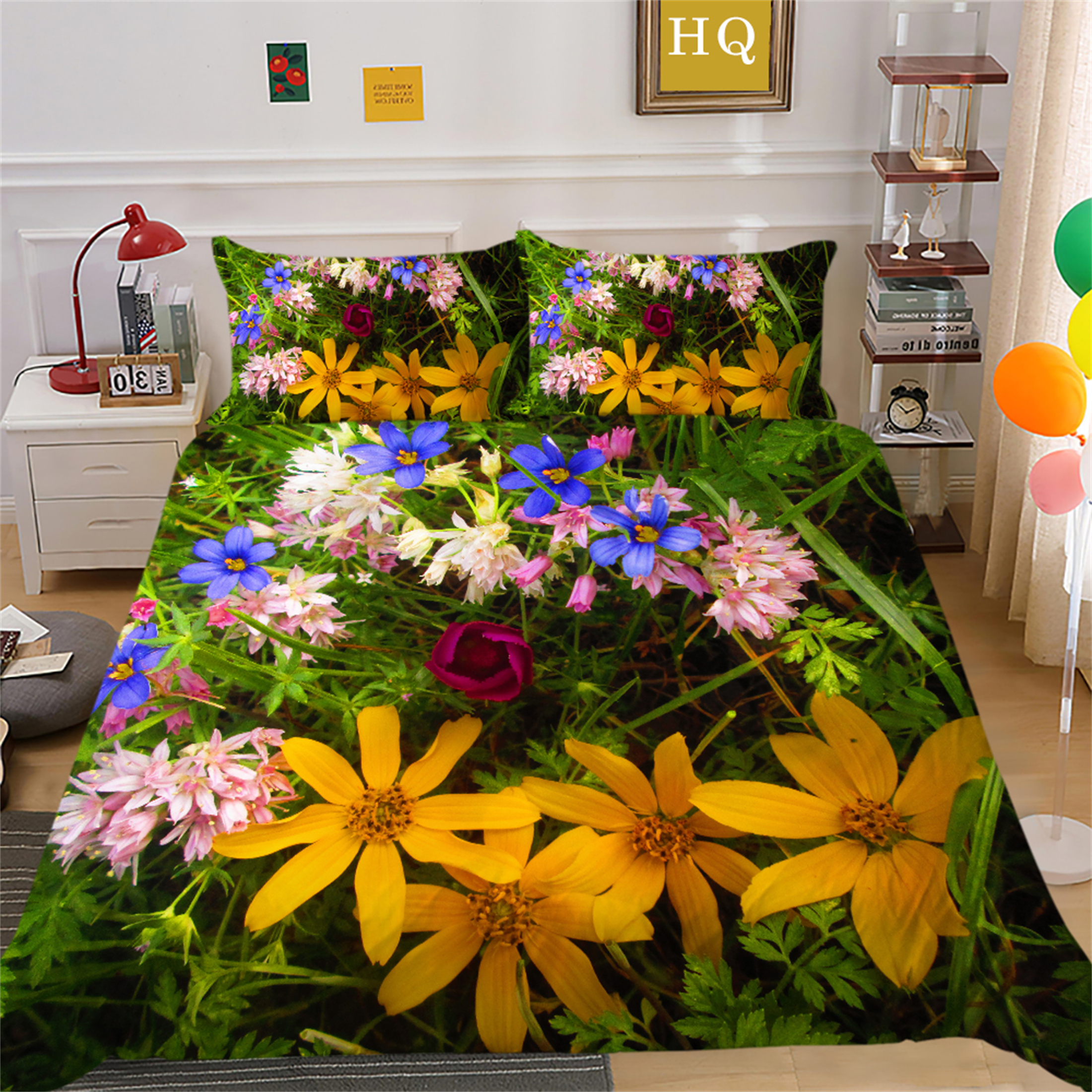 Colourful Bedding Suit Home Bedclothes Floral Duvet Cover Set Daisy