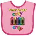 thumbnail image 3 of Inktastic Time to Get Cray Cray Crayons Humor Boys or Girls Baby Bib, 3 of 4