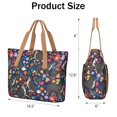 thumbnail image 3 of Tote Bag for Women - Bernese Mountain and Flower Shoulder Bag - Large Utility Work Duffle Bag with Zipper Handbag for Travel, Work, Sprots, 3 of 5