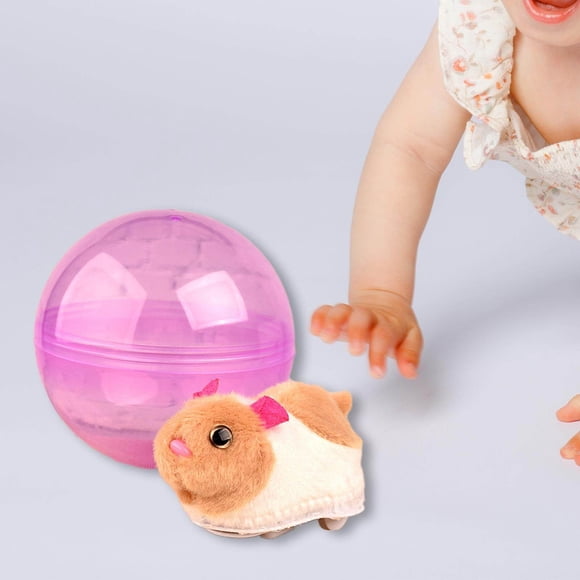 Ball Toys Electronic Pets Toy balls montessori baby Plush Pets Toy Electric Ball Animals Toys for Early Education baby Boys Toddlers Gifts Hamster White