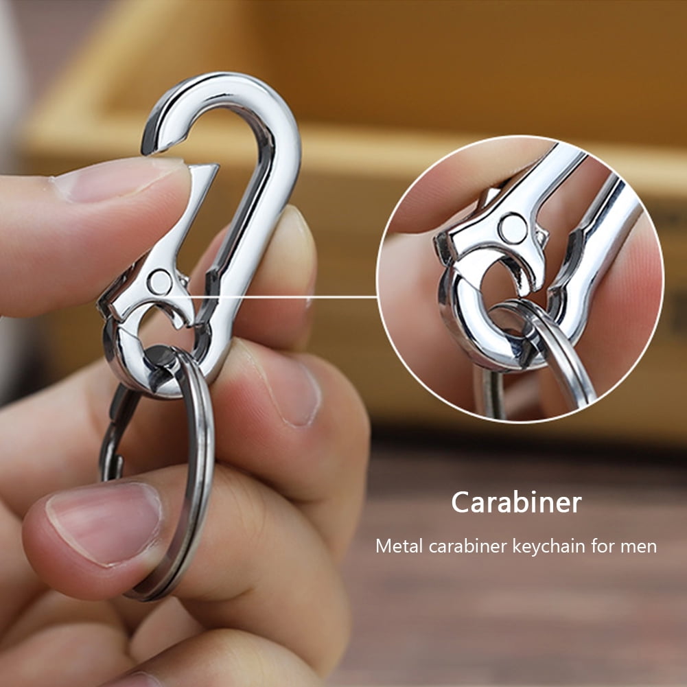 3pcs Metal Carabiner Clip Key Chains Zinc Alloy Keychain Key Rings for Men 