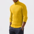thumbnail image 2 of Men's Turtleneck Sweater Slim Fit Knitted Pullover Classic Solid Color Lightweight Top Spring Fall Winter Business Casual Layering Wear 3XL, 2 of 6