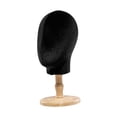 thumbnail image 2 of yotijay Display Model Head Hat Storage Versatile Mannequin Head for Headwear Wood Base, 2 of 9