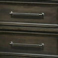 thumbnail image 3 of Benjara BM310928 26 in. Ston 2 Drawers Pewter Handles Crown Mold Wood Nightstand, Gray, 3 of 6