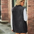 thumbnail image 3 of XBASW Women's Denim Vest Oversized Casual Waistcoat Classic Button Jeans Sleeveless Jacket for Spring Summer XS- XL, 3 of 12