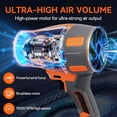 thumbnail image 4 of BIHOO Portable Electric Cordless Leaf Blower, with 2×4.0Ah Lithium Batteries, for Patio Cleaning, Lawn Care, Car, 21V, 4 of 10