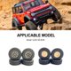 thumbnail image 2 of Vogacara RCGOFFLOW llantas de rueda neumático RC pieza de coche resistente al desgaste llantas de rueda Rc neumático para 1/24 Axial SCX24 Kits de construcción modelo Dorado, 2 of 6