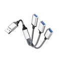 thumbnail image 1 of CNKOO USB OTG Splitter Y Cable USB Male to 3 Female USB 2.0 Converter Multi USB Port Expander Hub Multiport Split Adapter, 1 of 9
