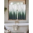 thumbnail image 7 of Tier Curtains 45 Inches Long, Green Ombre Window Treatment Curtain Drapes, Primeval Forest Modern Abstract Art Aesthetics Window Half Privacy Curtains for Bedroom Bathroom, 42"x45", 2 Panels, 7 of 7