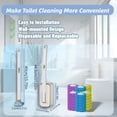thumbnail image 4 of Disposable Toilet Brush with 36 Refills,Toilet Bowl Cleaner,Toilet Cleaning Supplies,Wall Mounted Toilet Wand Brush Kit with Holder for Bathroom Cleaning & Hygiene Bathtub Maintenance, 4 of 8