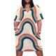 thumbnail image 1 of Vestido holgado con bolsillos y rayas estilo retro de los años 70, ropa de mujer, ropa estética, 1 of 7