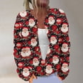 thumbnail image 4 of Cárdigan de mujer, cárdigan de manga larga, ahuecado, color sólido, chaqueta informal, parte superior de poliéster para mujer, 4 of 6