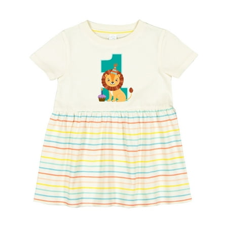 

Inktastic First Birthday Boy Lion 1 Year Old Girls Baby Dress