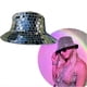 thumbnail image 4 of Sombrero de Cubo con Bola de Discoteca, Sombrero de Cubo con Lentejuelas para NiñO y Vaca, Sombrero Fedora con Lentejuelas de Espejo, Sombrero de Pescador, Gorra de Baile Ostentosa, 4 of 5
