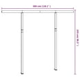 thumbnail image 4 of vidaXL Awning Post Set White 300x245 cm Iron, 4 of 4