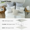 thumbnail image 6 of Bedduvit Beige Gray Queen Quilt - 100% Organic Cotton Floral Real-Patchwork Plaid Reversible Quilted Bedspread for Queen Size Bed, Modern Farmhouse Lightweight All-Season 3-Piece Comforter Set, 6 of 10