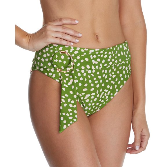 Raisins LEAF Azore Island Halfmoon High-Waist Bikini Swim Bottom, US Medium