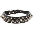 thumbnail image 6 of Spiked Dog Collar, Mushrooms Rivet Spike Anti-Bite Studded Protective Pet Neck Pu Leather Puppy Collars for Boy Dogs Male Cats Goat, 6 of 6