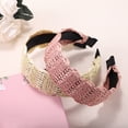 thumbnail image 6 of Unique Bargains 2 Pcs Women' Wide Headband Pink Yellow 1.93" Wide Classic Casual Style Headband for Women Girl, 6 of 7