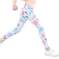 thumbnail image 3 of URMAGIC Girls Printed Leggings Yoga Pants High Waist Stretch Leggings for Kids 4-11T, 3 of 7