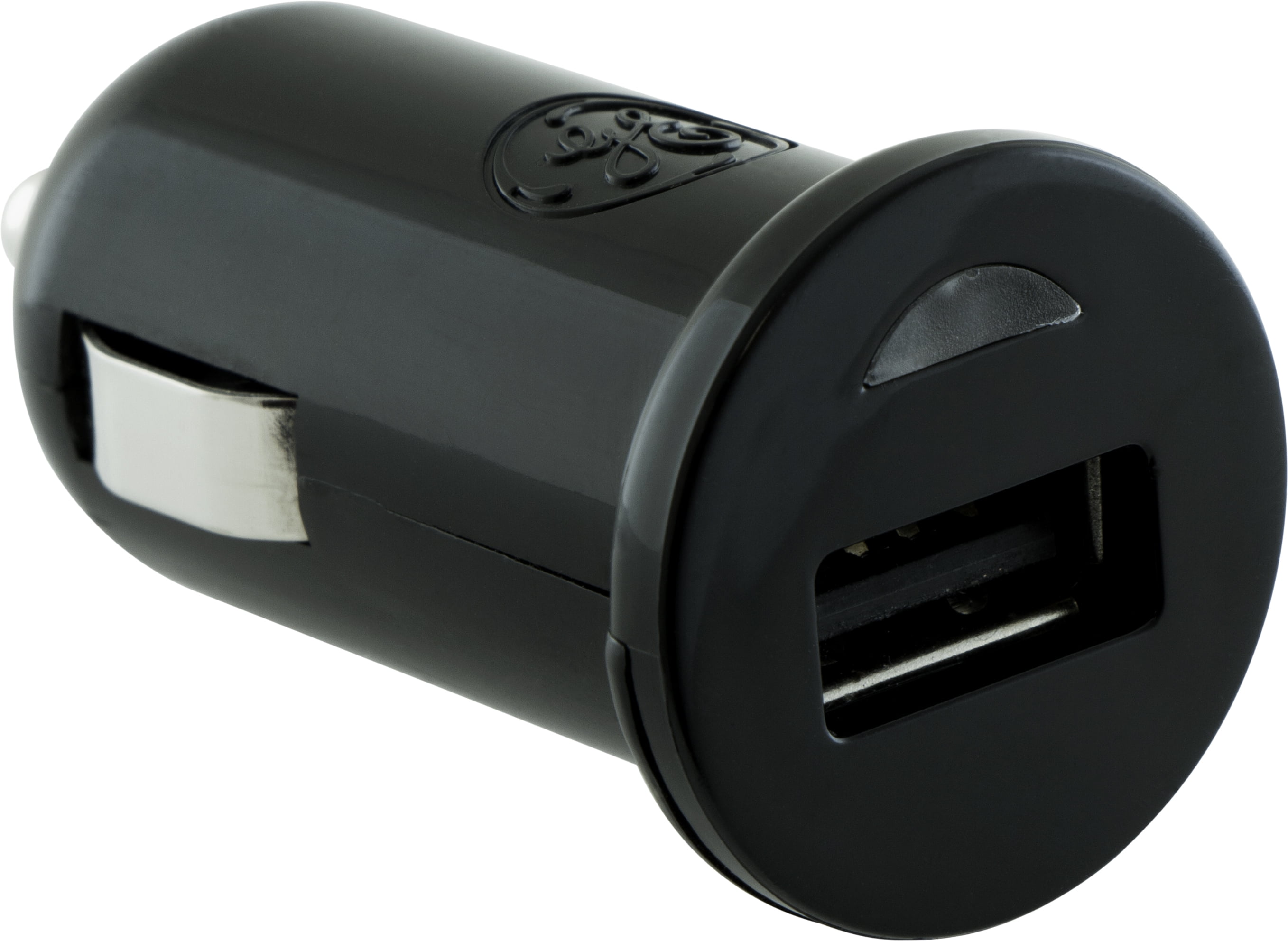 GE USB Car Charger with LED Indicator Light, Black 35098