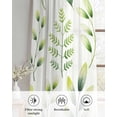thumbnail image 6 of Sage Green Leaves Sheer Curtains 84 Inch Length 2 Panels Set for Living Room/Bedroom, Summer Botanical Farmhouse Leaf Watercolor Kitchen Curtains Grommet Curtains Window Treatments 52"x84"x2, 6 of 7