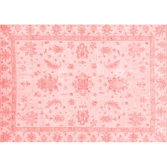 Ahgly Company Indoor Rectangle Oriental Red Modern Area Rugs, 8' x 10'