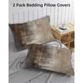 thumbnail image 3 of Brown Pillow Covers King Size 2 Pack, Modern Abstract Art Oil Painting Ombre Soft Bed Throw Pillowcases Breathable Cooling Long Lumbar Body Pillow Sham Cover for Bed Sofa 20''x36'', 3 of 7