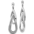 thumbnail image 2 of 14K White Gold Double Teardrop Dangle Diamond Earring Jackets (29 X 10) Made In India ejm5344-025-wa, 2 of 5