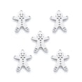 thumbnail image 2 of Non-201 Stainless Steel Pendants Gingerbread Man Christmas Style Stainless Steel Color 20x16x1mm Hole: 1.4mm, 2 of 3