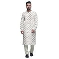 thumbnail image 1 of Atasi Kurta-Pyjama Long en Coton Imprimé pour Hommes, Kurta-Pyjama Décontracté de Designer, Vêtements, 1 of 5