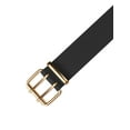 thumbnail image 2 of INSPIRE CHIC Unisex Double Grommet Belt PU Leather Punk Metal Buckle Waist Belts for Jeans Black 106x3.5cm/41.7x1.4 inches(LxW), 2 of 6