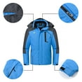 thumbnail image 4 of Tyhengta Men's Waterproof Ski Jacket Warm Winter Snow Coat Mountain Windbreaker Hooded Raincoat Blue L, 4 of 8