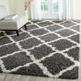thumbnail image 4 of SAFAVIEH Dallas Logan Geometric Shag Area Rug, Dark Grey/Ivory, 8' x 10', 4 of 6