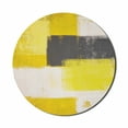thumbnail image 1 of Grey and Yellow Mouse Pad for Computers, Abstract Grunge Style Brushstrokes Painting Style, Round Non-Slip Thick Rubber Modern Gaming Mousepad, 8" Round, Grey Yellow, by Ambesonne, 1 of 2
