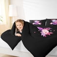 thumbnail image 4 of jejeloiu Ocean Life Axolotl Twin Comforter Sets,Black Pink Bedding Set For Sealife Lover Reversible 2 Pieces, 4 of 8